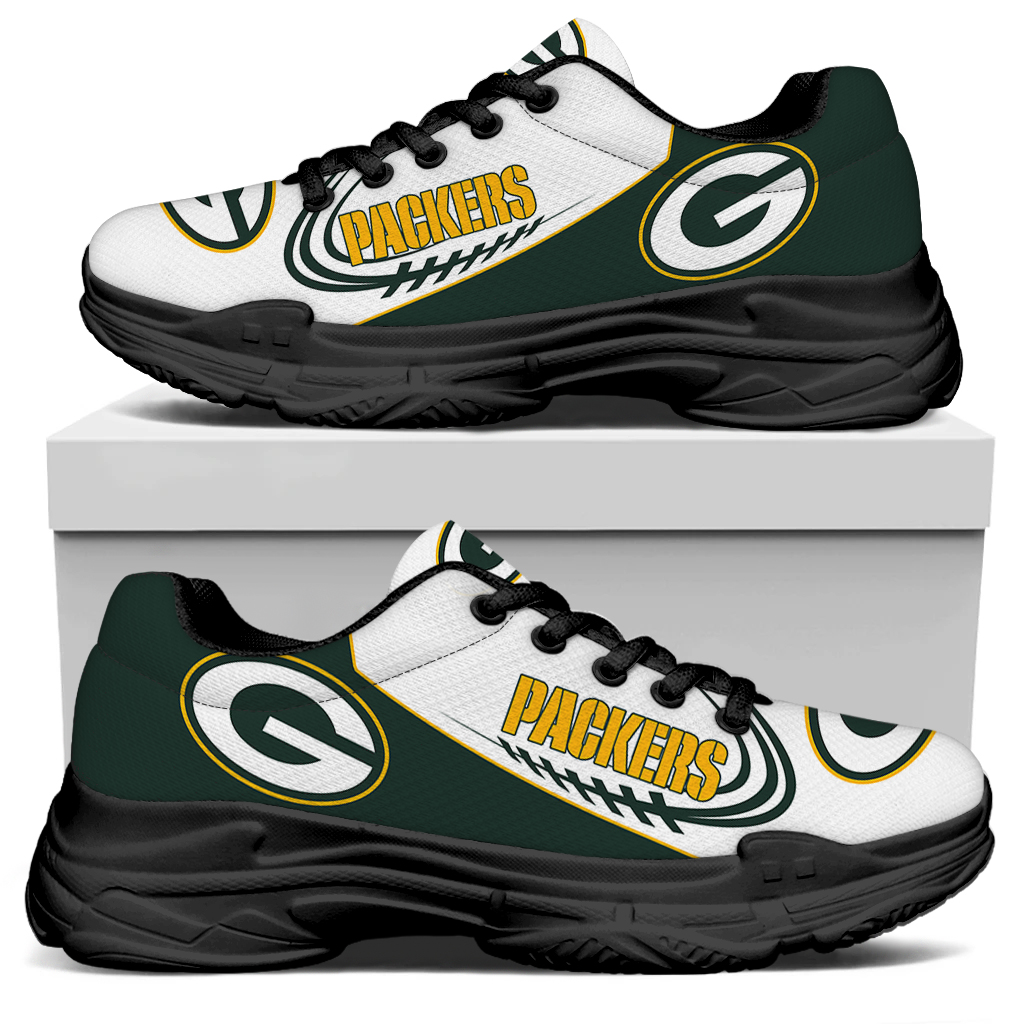 Women's Green Bay Packers Edition Chunky Sneakers With Line 005